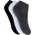 Kit de Meias Under Armour Core Cotton No Show com 3 Pares - Adulto PRETO/CINZA/BRANCO