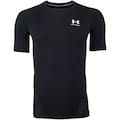 Camiseta de Compressão Under Armour Manga Curta Heatgear - Masculina PRETO
