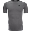 Camiseta de Compressão Under Armour Manga Curta Heatgear - Masculina CINZA ESC MESCLA