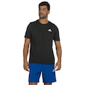Camisa adidas Manga Curta Essentials Logo Pequeno - Masculina PRETO