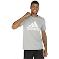 Camiseta adidas Manga Curta Logo - Masculina CINZA