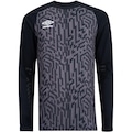 Camisa de Goleiro Manga Longa Umbro Gaudium - Masculina PRETO
