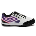 Chuteira Society Umbro Pro 5 Bump Club - Adulto BRANCO/ROXO ESCURO