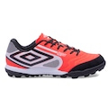 Chuteira Society Umbro Pro 5 Bump Club - Adulto CORAL/BRANCO