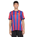 Camisa Barcelona Masculina Performance Retro AZUL/VERMELHO