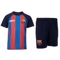 Kit de Uniforme de Futebol Infantil do Barcelona Camisa e Calção AZUL/VERMELHO