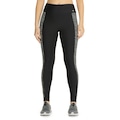 Calça Legging Feminina Oxer Recorte Estampa Poá com Baixa Compressão Cós Médio PRETO/BRANCO