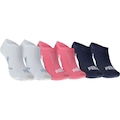 Kit de Meias Puma Esportiva Sapatilha com 3 Pares 34 a 39 - Feminina BRANCO/ROSA