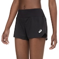 Short Feminino ASICS Duplo de Malha PRETO