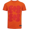 Camiseta adidas Manga Curta Grafica Marimekko - Infantil LARANJA ESCURO