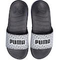 Chinelo Slide Puma Popcat 20 Monogram - Masculino PRETO/BRANCO