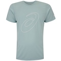 Camiseta ASICS Manga Curta Logo Espiral Crepe - Masculina AZUL CLARO