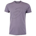 Camiseta ASICS Manga Curta Logo Espiral Crepe - Masculina ROXO