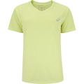 Camiseta ASICS Manga Curta Basic Logo Feminina AMARELO
