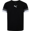 Camiseta Puma Team Rise - Juvenil PRETO/BRANCO
