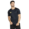 Camiseta Masculina Umbro Manga Curta Diamond Wave PRETO/VERDE