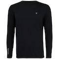 Camiseta Uv Line Manga Longa com Proteção Solar Slim Pro - Masculina PRETO