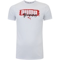 Camiseta Masculina Puma Manga Curta Performance Graphic Brande BRANCO