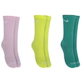 Kit de Meias Nike Everyday Plus Lightweight Crew - Adulto - 3 Pares AMARELO CLARO