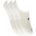 Kit de Meia Nike Everday Plus CUSH FOOTIE - Adulto - 3 Pares BRANCO