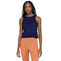Camiseta Regata Feminina Lauf Basic Cropped AZUL ESCURO