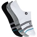 Kit de Meias Stance Basic 3Pack No Show C0014 com 3 Pares - Adulto PRETO/BRANCO