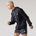 Jaqueta Corta-Vento Masculina ASICS com Capuz Ultraleve Compacta CINZA ESC/PRATA