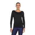 Camiseta Lauf Manga Longa Basic - Feminina PRETO