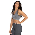 Opção de cor 1 de Top Fitness sem Bojo Oxer Baixa Sustentação Seamless Alça Cruzada - Adulto