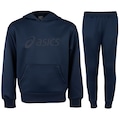 Conjunto de Agasalho Infantil ASICS com Capuz Internal Fechado AZUL ESCURO
