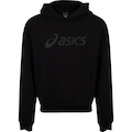 Blusa de Moletom Infantil ASICS com Capuz Canguru PRETO
