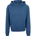 Blusa de Moletom Infantil ASICS com Capuz Canguru AZUL