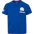 Camiseta Ayrton Senna Infantil Manga Curta Recor Tran AZUL