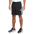 Bermuda Moletom adidas Essentials Stripes - Masculina PRETO/BRANCO
