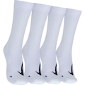 Kit de Meia De Corrida Nike Cano Alto Multiplier Crew - Adulto - 2 Pares BRANCO/PRETO