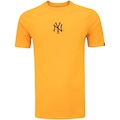 Camiseta Manga Curta New Era New York Yankees MLB Exclusivo - Masculina LARANJA