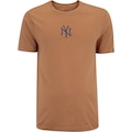 Camiseta Manga Curta New Era New York Yankees MLB Exclusivo - Masculina BEGE