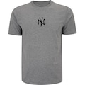 Camiseta Manga Curta New Era New York Yankees MLB Exclusivo - Masculina CINZA MESCLA