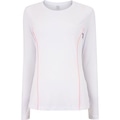 Camiseta Feminina Oxer Manga Longa Run BRANCO/CORAL