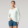Camiseta Feminina Oxer Manga Longa Run VERDE/VERDE ESC