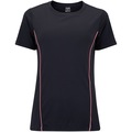 Camiseta Feminina Oxer Vivo Run PRETO/CORAL