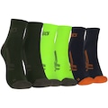 Kit de Meias De Corrida ASICS Lic Cano Curto Quarter com 3 Pares - Adulto CINZA/VERDE