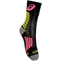 Meia De Corrida Cano Médio ASICS Adulto Rally Crew PRETO/CINZA ESC