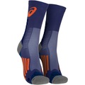 Meia De Corrida Cano Médio ASICS Adulto Rally Crew AZUL/LARANJA