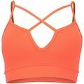 Opção de cor LARANJA ESCURO de Top Fitness com Bojo e Proteção UV Vestem Média Sustentação Fiji - Adulto
