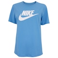 Camiseta Feminina Nike Manga Curta Sportswear Essential Icon BRANCO/AZUL