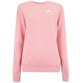 Blusão Feminino Nike Club Fleece Crew ROSA CLARO