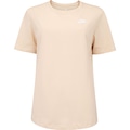 Camiseta Feminina Nike Manga Curta Sportswear Club BEGE/BRANCO