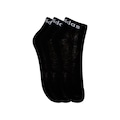 Kit de Meias adidas Logo Linear Ankle - com 3 Pares - Adulto PRETO