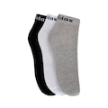 Kit de Meias adidas Logo Linear Ankle - com 3 Pares - Adulto CINZA/BRANCO